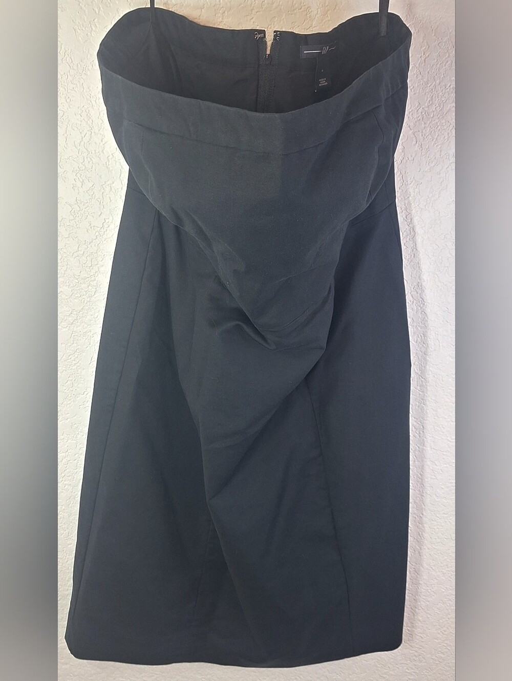 Gap Vintage 2008 Black Strapless Paneled Mini Dress Size 14 Little Black Dress